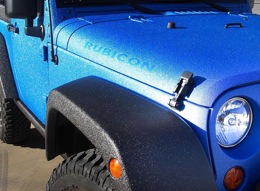 Colored Spray On Bedliner for Jeep, Truck, and SUV Interiors